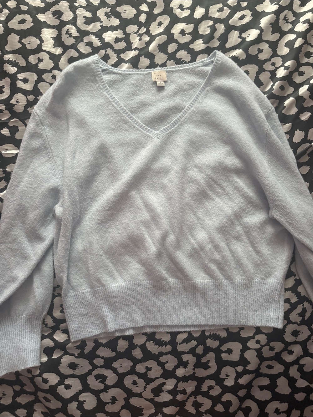 a new day Light Blue V-Neck Sweater